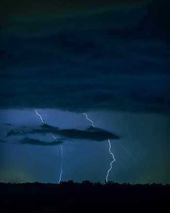 Night, Clouds, Lightning, Dark, Thunderstorm, Storm HD phone wallpaper