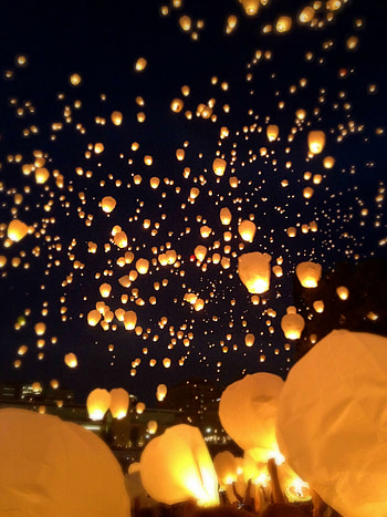 Luminous festival, Radiant lights, Illuminated wonder, Night's mystical charm HD phone wallpaper
