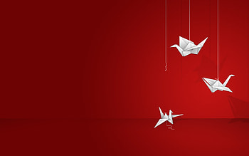 Paper Crane, Origami minimalist , Top , Simplicity in art HD wallpaper
