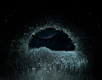 Sci-fi future city, dark HD wallpaper
