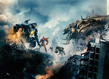 Pacific rim: uprising, movie, creature and robots, 2018 HD wallpaper