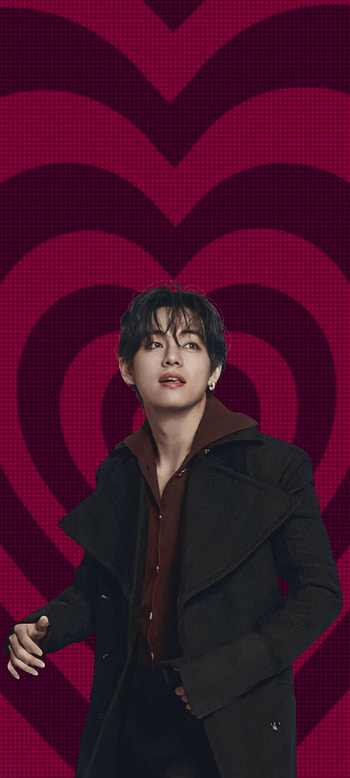 Kim Taehyung, bts, pink, music, sleeve, anime HD phone wallpaper
