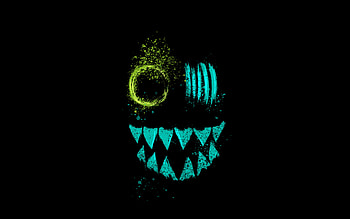 scary face, , black backgrounds, grunge art, scary characters, face minimalism HD wallpaper