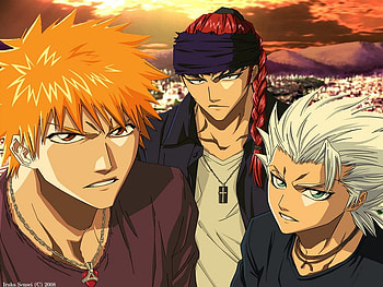 Ichigo,Toushiro,Renji, bleach, abarai, ichigo, anime, toushiro, renji, kurosaki, hitsugaya HD wallpaper