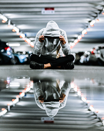 Reflection, Miscellanea, Miscellaneous, Human, Person, Loneliness, Hood HD phone wallpaper