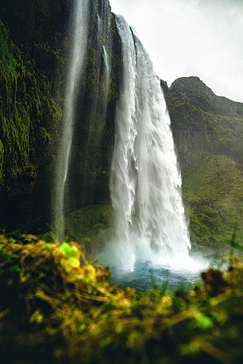 Nature, Rock, Waterfall, Break, Precipice HD phone wallpaper