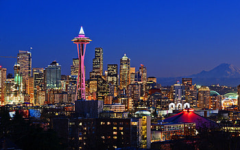 Seattle Skyline, Skyline's allure, Captivating view, Urban beauty HD wallpaper