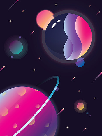 Space, planets, art, illustration HD phone wallpaper