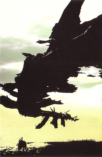 Postcard concept art from the video game Shadow of the Colossus HD phone wallpaper