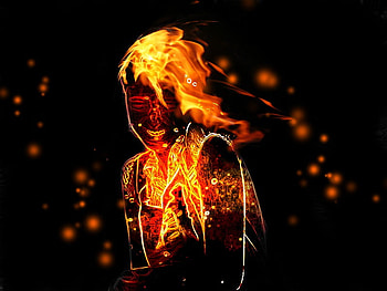 Fiery Gal, hell, fantasy, angel, gal, fire, fiery HD wallpaper