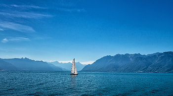 Sailboat, Nature, Mountains, Sea, Sailfish, Ship HD wallpaper