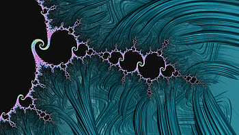 Trippy Psychedelic Fractal, colorful, colors, blue, black, Abstract, fractal, abstract blue, abstract black HD wallpaper