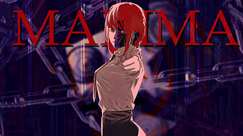 Makima: Glitched Dominion — Chainsaw Man, Anime, Chainsaw Man, Makima (Chainsaw Man), Glitch HD wallpaper