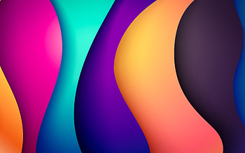 colorful abstract waves, , material design, colorful wavy background, abstract waves, wavy backgrounds, creative, background with waves HD wallpaper