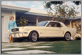 64 Mustang, ford, mustang, white, car HD wallpaper