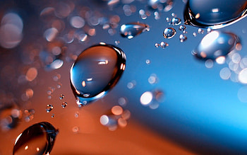 Background, Drops, Reflection, Macro, Surface HD wallpaper