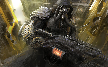 Alien Warrior, fierce, alien, warrior, war HD wallpaper