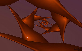 Fins, 3d and cg, abstract, red HD wallpaper