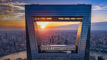 Shanghai World Financial Center, Skyscraper view, Shanghai, China HD wallpaper