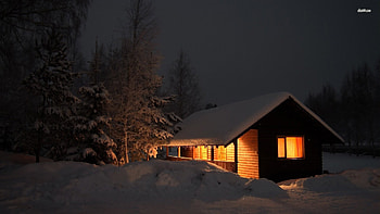 Snowed In Cabin Â» WallDevil - Best and . HD wallpaper