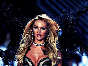 Candice Swanepoel, blue, wings, model, blonde, angel, girl, woman HD wallpaper