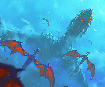 Epic Fantasy Dragon Skies, fantasy, dragon HD wallpaper