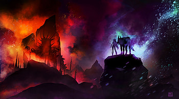 Art, Silhouettes, Predator, Hill, Warrior HD wallpaper