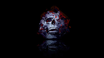 Skull Roses , justin-maller, skull, roses, artist, artwork, digital-art, dark, black HD wallpaper