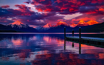 Lake McDonald Montana, USA background, , Baltana HD wallpaper