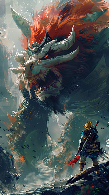 Epic Zelda : Link vs Ganon Showdown, The Legend of Zelda, Link, fantasy, warrior, fantasy warrior HD phone wallpaper