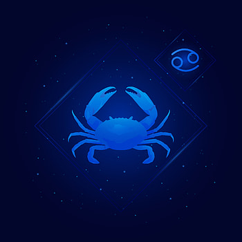 Zodiac cancer icons, Galaxy stars background, Astrology vector art HD phone wallpaper