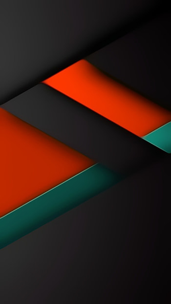 material design black, orange, stripes, amoled, modern, neon, texture, pattern, abstract, , lines HD phone wallpaper