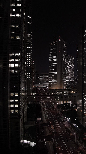 Black Aesthetic, Buildings HD phone wallpaper