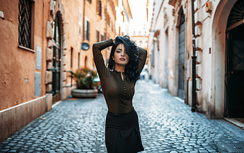 Girl Hands In Black Hairs, girls, model HD wallpaper