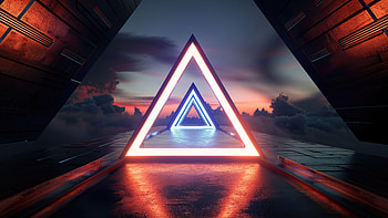Triangle Portal, abstract, triangle, manipulation, artist, artwork, digital-art HD wallpaper