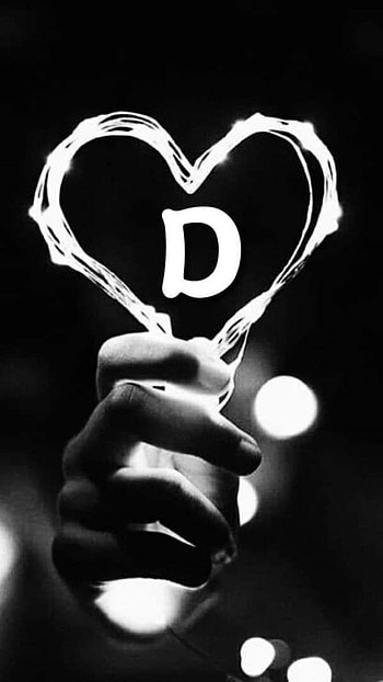 D Letter, Black And White, love HD phone wallpaper
