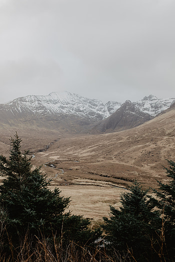 Landscape, Nature, Mountains, Vertex, Fog, Tops, Snow Covered, Snowbound HD phone wallpaper