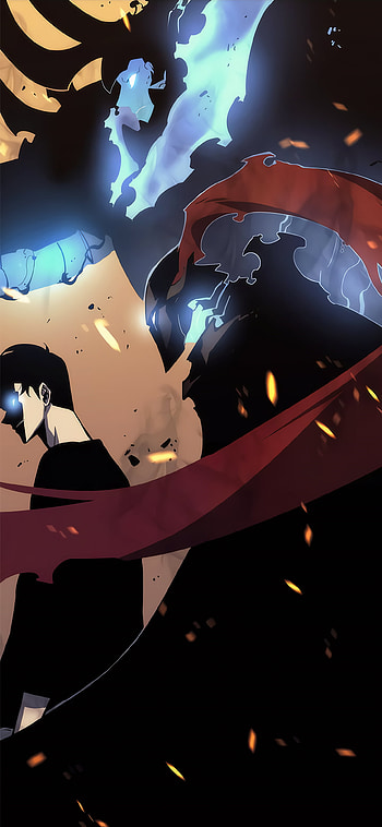 Sung Jin-Woo & Igris: Iron Shadow (Solo Leveling), Iron (Solo Leveling), Igris (Solo Leveling), Sung Jin-Woo, Anime, Solo Leveling HD phone wallpaper