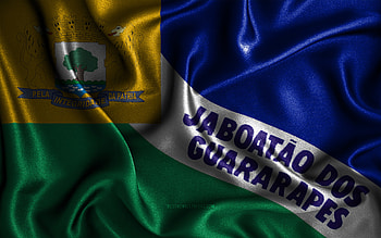 Jaboatao dos Guararapes flag, , silk wavy flags, brazilian cities, Day of Jaboatao dos Guararapes, Flag of Jaboatao dos Guararapes, fabric flags, 3D art, Jaboatao dos Guararapes, cities of Brazil, Jaboatao dos Guararapes 3D flag HD wallpaper