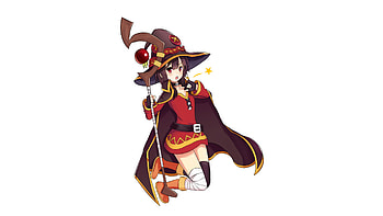 Minimal, anime girl, witch, Megumin, Kono Subarashii Sekai ni Shukufuku wo! HD wallpaper
