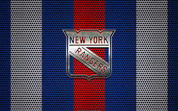 New York Rangers, Logo, American hockey club, Metal emblem HD wallpaper