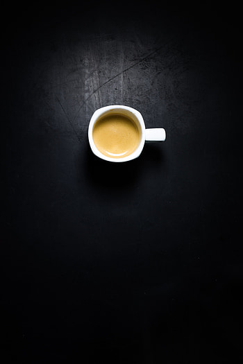 Coffee, View From Above, Dark, Cup, Minimalism, Shadow, Table, Foam, Meerschaum HD phone wallpaper