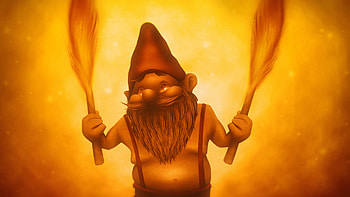 Fire gnome, Gnome HD wallpaper