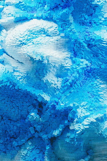 Vibrant abstract artwork featuring blue and white textured patterns with a dynamic feel. HD phone wallpaper