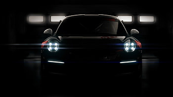 Headlight dark Porsche, 911 GT3 R, Car , background HD wallpaper