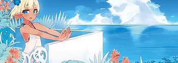 Cute, Loli, Ocean, Elf HD wallpaper