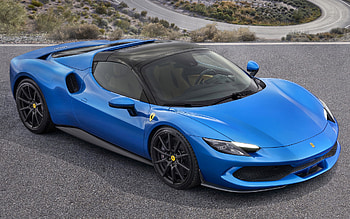 2022, Ferrari 296 GTS, front view, exterior, blue sports coupe, blue 296 GTS, supercar, italian sports cars, Ferrari HD wallpaper