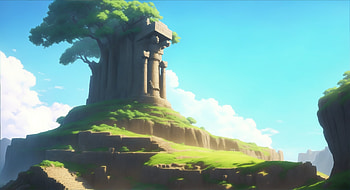 Ancient Monument, fantasy, building HD wallpaper
