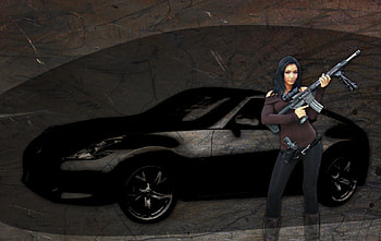 Misa Campo with GUN and car, sexy, babe, hot, cute, girl HD wallpaper