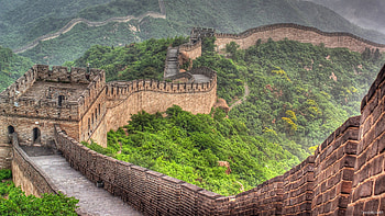 Great Wall of China, Ancient wonder, Majestic structure, Iconic landmark HD wallpaper
